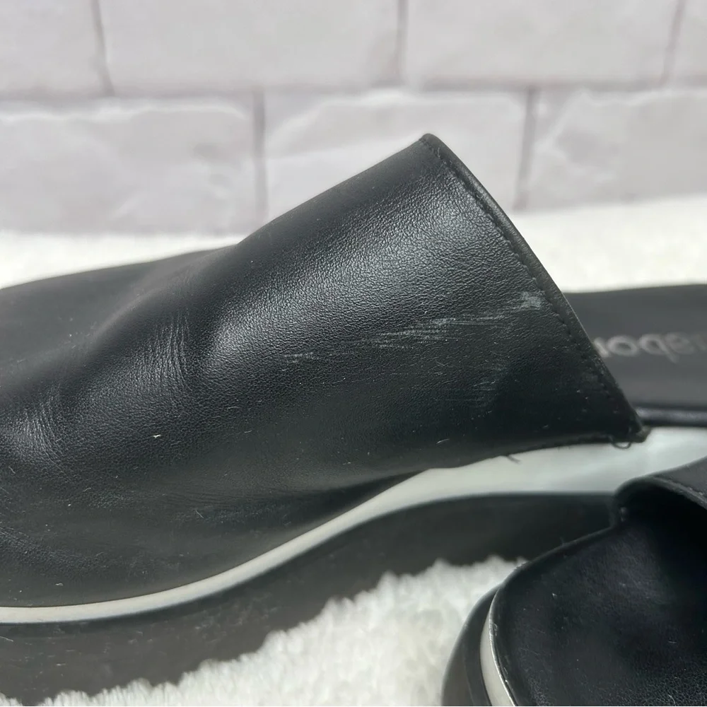 Gabor Black & White Platform Sandal Size 8
